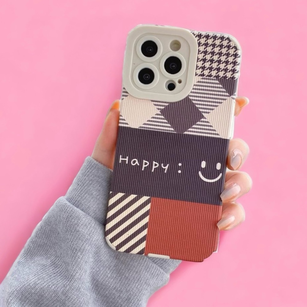 Cute Smile Plaid Pattern iPhone 13 Pro Case